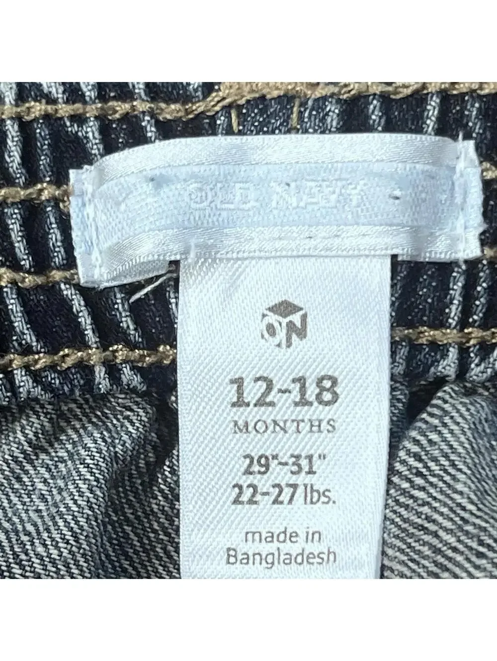 Old Navy Jeans, Unisex Size 12-18 Months, Blue, Denim, Embroidered Turkey, Fall